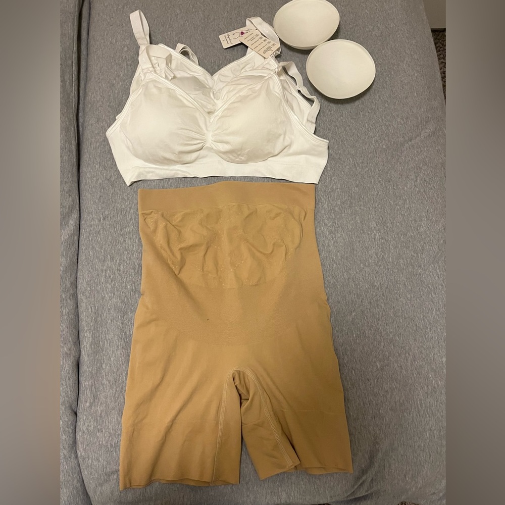 Nursing Bra/Maternity Shapewear Bundle Size Large